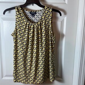 Liz Claiborne Career Scope Neck Top Blouse Sleeveless Size Large